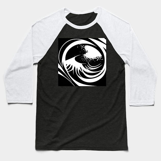 Extensive large wave that becomes a volcano. Baseball T-Shirt by Zenmatics